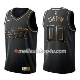 Maillot Basket Homme Utah Jazz Personnalisé Nike Noir Gold Edition Swingman